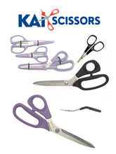 Load image into Gallery viewer, Set of scissors with 'Kai Scissors' branding on a white background