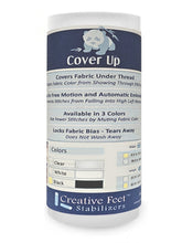Load image into Gallery viewer, Cover Up Stabilizer Sewing Embroidery White 6in x 60ft Roll