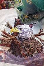 Load image into Gallery viewer, Creative Feet Octi-Hoops free motion embroidery of a bald eagle
