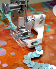 Load image into Gallery viewer, Creative Feet Sequins & Ribbon Foot Guiding and Sewing Sequins onto fabric