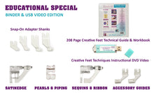 Load image into Gallery viewer, Creative Feet Sewing Machine Feet Educational Special Binder USB Contents
