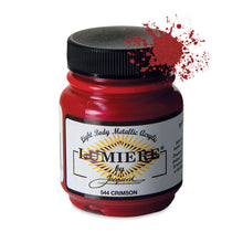 Load image into Gallery viewer, Jacquard Lumiere Fabric Paints 2.25oz - 544 Crimson
