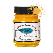 Load image into Gallery viewer, Jacquard Neopaque Fabric Paints 2.25oz - 581 Gold Yellow
