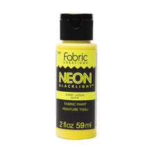 Load image into Gallery viewer, Plaid Fabric Creations Fabric Paint neon yellow