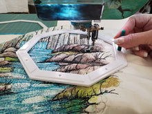 Load image into Gallery viewer, Plaid Fabric Creations Soft Fabric Inks Octi-Hoops sewing over fabric ink painting