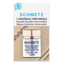 Load image into Gallery viewer, Schmetz sewing machine needles 1.6/80 universal twin

