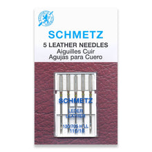Load image into Gallery viewer, Schmetz sewing machine needles 110/18 leather 5 pack
