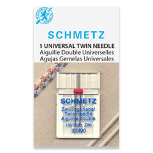 Load image into Gallery viewer, Schmetz sewing machine needles 3.0/90 universal twin
