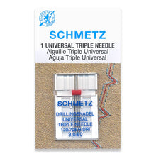 Load image into Gallery viewer, Schmetz sewing machine needles 3.0/80 universal triple
