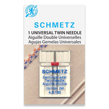 Load image into Gallery viewer, Schmetz sewing machine needles 4.0/100 universal twin