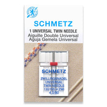 Load image into Gallery viewer, Schmetz sewing machine needles 4.0/80 universal twin