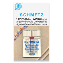 Load image into Gallery viewer, Schmetz sewing machine needles 4.0/90 universal twin