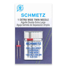 Load image into Gallery viewer, Schmetz sewing machine needles 6.0/100 universal twin