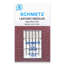 Load image into Gallery viewer, Schmetz sewing machine needles 70/10 leather 5 pack