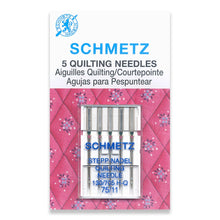 Load image into Gallery viewer, Schmetz sewing machine needles 75/11 quilting 5 pack