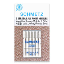 Load image into Gallery viewer, Schmetz sewing machine needles 80/12 jersey / ball point 5 pack
