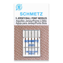 Load image into Gallery viewer, Schmetz sewing machine needles 80/12 jersey / ball point 5 pack