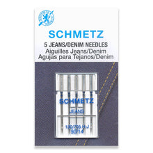 Load image into Gallery viewer, Schmetz sewing machine needles 90/14 jeans / denim 5 pack

