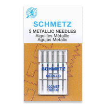 Load image into Gallery viewer, Schmetz sewing machine needles 90/14 metallic 5 pack
