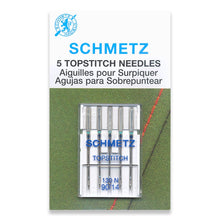 Load image into Gallery viewer, Schmetz sewing machine needles 90/14 topstitch 5 pack