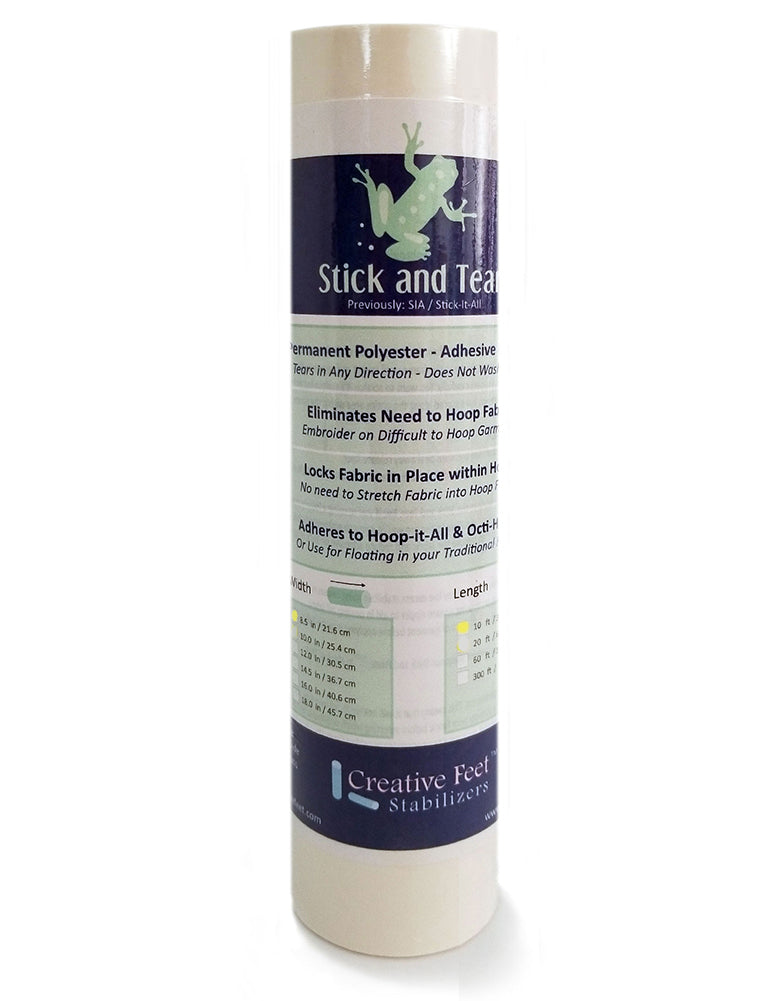 Stick and Tear Sewing Stabilizer Roll 7.5in x 10ft
