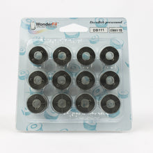 Load image into Gallery viewer, WonderFil DecoBob polyester sewing thread bobbins db111 metal grey