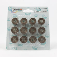 Load image into Gallery viewer, WonderFil DecoBob polyester sewing thread bobbins db114 brown/grey