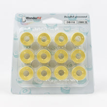 Load image into Gallery viewer, WonderFil DecoBob polyester sewing thread bobbins db118 soft yellow