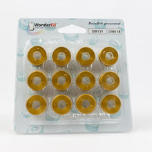 Load image into Gallery viewer, WonderFil DecoBob polyester sewing thread bobbins db131 dark gold