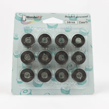 Load image into Gallery viewer, WonderFil DecoBob polyester sewing thread bobbins db168 charcoal
