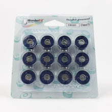 Load image into Gallery viewer, WonderFil DecoBob polyester sewing thread bobbins db301 navy
