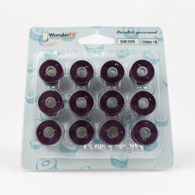 Load image into Gallery viewer, WonderFil DecoBob polyester sewing thread bobbins db308 soft purple