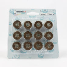 Load image into Gallery viewer, WonderFil DecoBob polyester sewing thread bobbins db463 dark tan