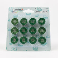 Load image into Gallery viewer, WonderFil DecoBob polyester sewing thread bobbins db501 evergreen