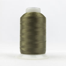 Load image into Gallery viewer, WonderFil DecoBob polyester sewing thread spool db506 moss green