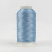 Load image into Gallery viewer, WonderFil Polyfast polyester sewing thread spool p2104 seashell blue