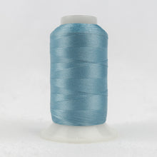 Load image into Gallery viewer, WonderFil Polyfast polyester sewing thread spool p2106 dark seashell blue