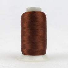 Load image into Gallery viewer, WonderFil Polyfast polyester sewing thread spool p4333 dark copper brown
