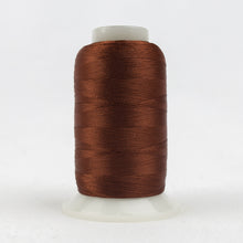 Load image into Gallery viewer, WonderFil Polyfast polyester sewing thread spool p4333 dark copper brown
