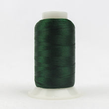 Load image into Gallery viewer, WonderFil Polyfast polyester sewing thread spool p6499 dark evergreen