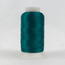 Load image into Gallery viewer, WonderFil Polyfast polyester sewing thread spool p6516 teal blue