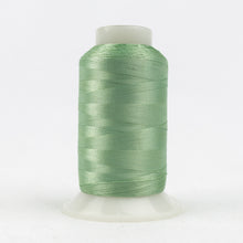 Load image into Gallery viewer, WonderFil Polyfast polyester sewing thread spool p6584 soft mint