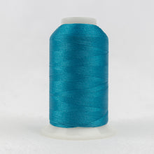 Load image into Gallery viewer, WonderFil Polyfast polyester sewing thread spool p6587 bright pacific blue