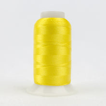 Load image into Gallery viewer, WonderFil Polyfast polyester sewing thread spool p9118 vibrant yellow