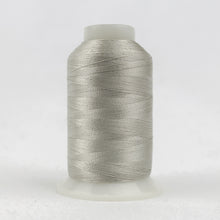 Load image into Gallery viewer, WonderFil Polyfast polyester sewing thread spool p9426 silver grey