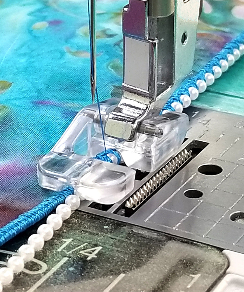Creative Feet Pearls & Piping Sewing Machine Presser Foot, Fits Zigzag Stitch
