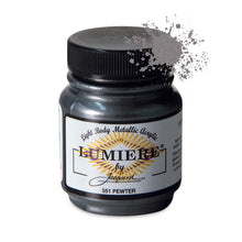 Load image into Gallery viewer, Jacquard Lumiere Fabric Paints 2.25oz - 551 Pewter
