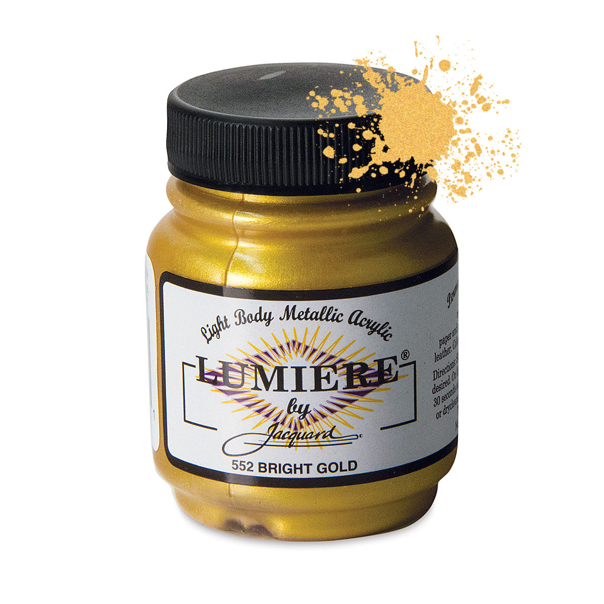 Jacquard Lumiere Metallic Acrylic Paint 2.25Oz-Bright Gold