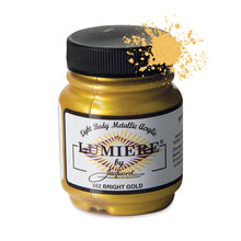 Load image into Gallery viewer, Jacquard Lumiere Fabric Paints 2.25oz - 552 Bright Gold
