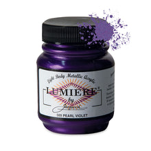 Load image into Gallery viewer, Jacquard Lumiere Fabric Paints 2.25oz - 569 Pearlescent Violet
